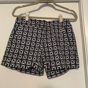 Patterned, Navy J. Crew Shorts